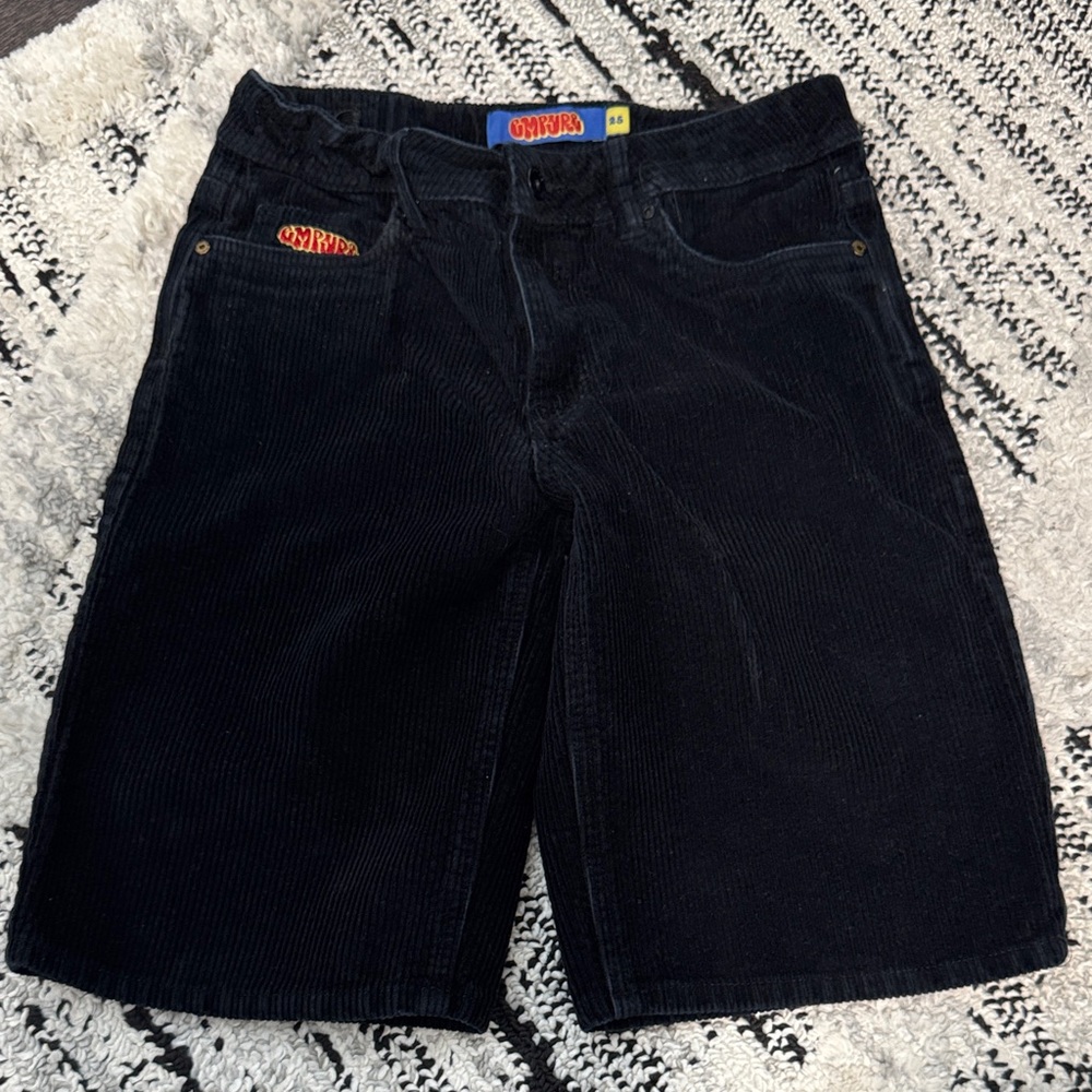 Empyre Black Corduroy Shorts